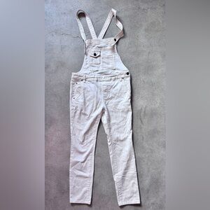 Free People White Skinny Overalls Size 26
